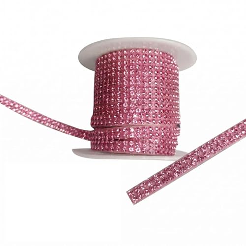 16.4 Ft Bling Diamond Car Self-Adhesive Trim, Crystal Rhinestone Car Dashboard Door Line Molding Decor Strip, Luxury Interior Exterior DIY Sticker for Women & Girls Auto Accessories (Pink) - color: Pink