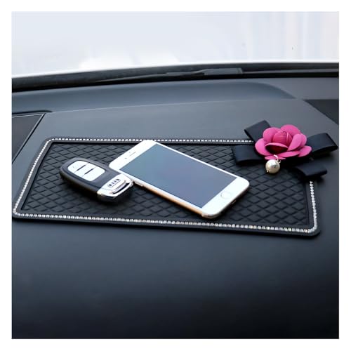 Bling Car Dashboard Anti-Slip Mat, Rhinestone Auto Dash Phone Hold Sticky Pad, 10.43'' × 5.91'' Vehicle Strong Gripping Mat for Keychains, Sun Glasses and Electronic Devices (Diamond) - color: Diamond