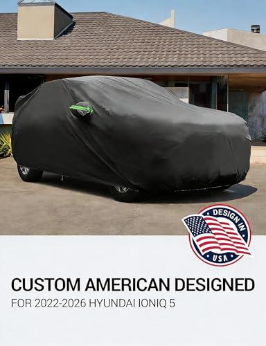 Proadsy Car Cover Custom Fit for 2022-2025 2026 Hyundai Ioniq 5, Waterproof All Weather for Automobiles, Full Exterior Cover Rain Snow Sun Protector Indoor Outdoor Car Cover - size: Hyundai Ioniq 5