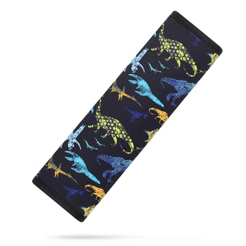 YR Seat Belt Cover for Kids, Soft Comfort Seat Belt Cushion for Children, Cute Cartoon Pattern Car Seat Belt Pads Cover for Girls and Boys, 1 Pack (Dino) - color: Dino