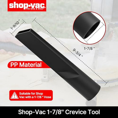 Shop-Vac 2-PC Nozzle Kit with Adapter, 1-7/8 Inch Diameter for Wet/Dry Vacuum, Includes Crevice Tool, Round Brush and Adapter