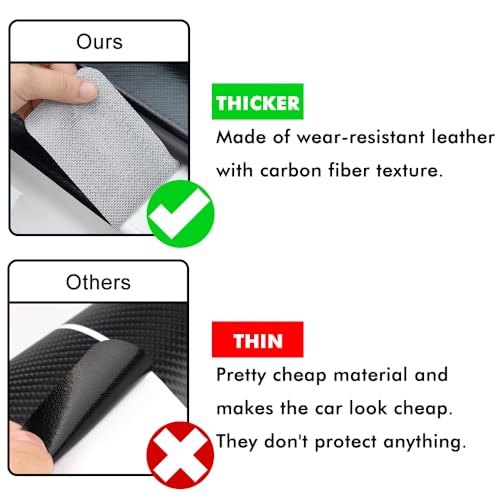 Newace Car Door Sill Protectors Compatible with Dodge RAM 3500 Accessories- 4Pcs Door Entry Guard Scuff Sill Protector Plate- Carbon Fiber Anti-Scratch Sticker- Upgraded Full Coverage - size: 3500