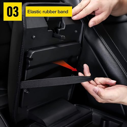 AOMSAZTO Black Carbon Fiber Armrest Heightening Pad for 2011 2012 2013 2014 2015 2016 2017 2018 2019 Ford Explorer - color: Carbon Fiber