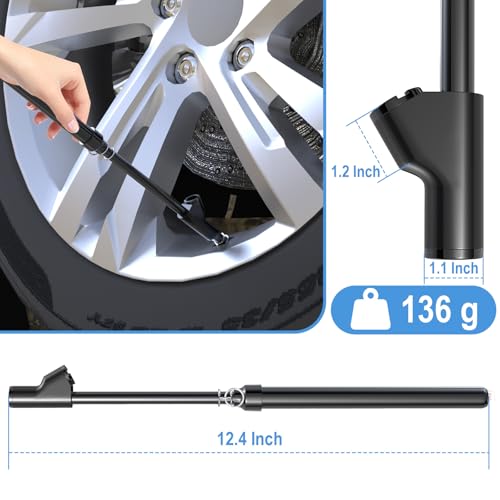 BFXM Truck Tire Pressure Gauge, Air Pressure Gauge for Tires 10-150PSI/ 1-10Bar, Dual Head Pencil Tires Pressure Gauges, Heavy Duty Tire Pressure Gauge for Truck, Cars, Pickups, RVs, Bicycles - color: BLACK 1 Pack