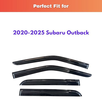 KPY Rain Guards Fit for 2020-2025 Subaru Outback, Out-Channel Window Visors Vent Wind Deflectors 4PC, Car Accessories for 20-25 Outback - size: 2020-2025 Outback