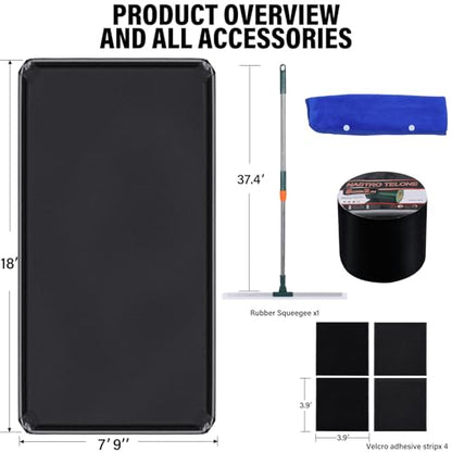 Garage Floor Mat, Garage Car Mat - Non-Slip Waterproof Containment Mat, Heavy Duty Durable Protection, Easy to Clean & Install, Perfect for Garage, Workshop, Parking (7'9"W x 21'L)