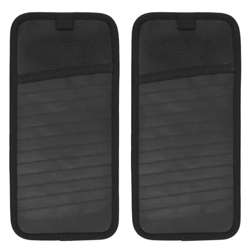 Sun Visor CD Holder, 12-Capacity Car Visor Organizer with DVD Sleeves and Mesh Pocket, Universal Visor Storage for Vehicle CD Case and Pen Holder Ergonomic Design (Black 2 Pcs) - color: Black 2 Pcs