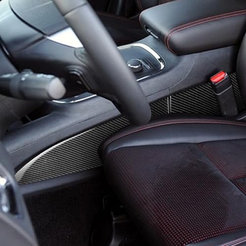 NVCNX Real Premium Carbon Fiber Accessories for Dodge Durango 2011-2020 2012 2013 2014 2015 2016 2017 2018 2019 Car Center Console Side Panel Cover Interior Trim Sticker Decal 4PCs - color: 2011-2020 Center Console Side Panel Trim