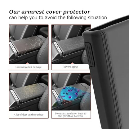 SKTU for 2026 Toyota RAV4 Armrest Cover for 2026+ Toyota RAV4 (LE/SE/XLE Premium/Woodland/XSE/Limited) Center Console Cover Toyota RAV4 2026 Accessories Rubber Console Cushion Cover-Durable - color: 2026+ RAV4 Rubber Armrest Cover