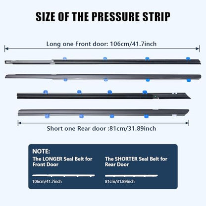 ItranMc Car Window Weather Stripping Molding Trim Belt,Compatible with Honda Civic 2012-2015 4-Door Sedan,Replace#72450-TR0-A01 72410-TR0-A01 72950-TR0-A01 72910-TR0-A01 - style: Civic 2012-2015