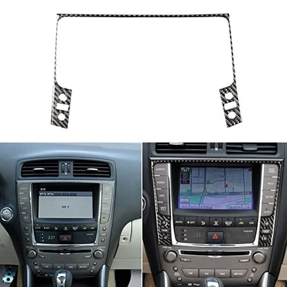 NVCNX Real Premium Carbon Fiber for Lexus IS250 IS 250 IS350 2009-2013 / IS250C IS350C 2010-2015 2011 2012 2013 2014 Accessories Car Dash Navigation Screen Frame Cover Interior Trim Sticker Decal 1PC - color: 09-13 Navigation Panel - B