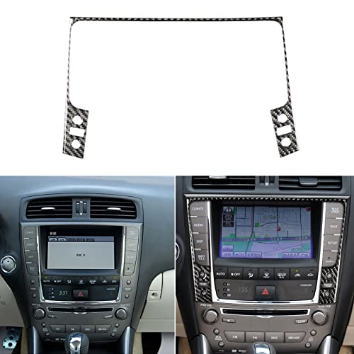 NVCNX Real Premium Carbon Fiber for Lexus IS250 IS 250 IS350 2009-2013 / IS250C IS350C 2010-2015 2011 2012 2013 2014 Accessories Car Dash Navigation Screen Frame Cover Interior Trim Sticker Decal 1PC - color: 09-13 Navigation Panel - B