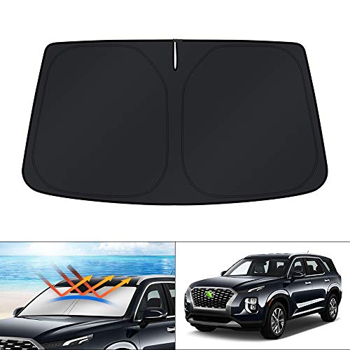 KUST Windshield Sun Shade Custom Fit Car Sun Shade for 2020-2025 2026 Hyundai Palisade Accessories Windshield Sunshade Window Shade Sun Visor Protector Foldable Blocks UV Rays Keep Car Cooler - size: For | Hyundai Palisade 2020-present