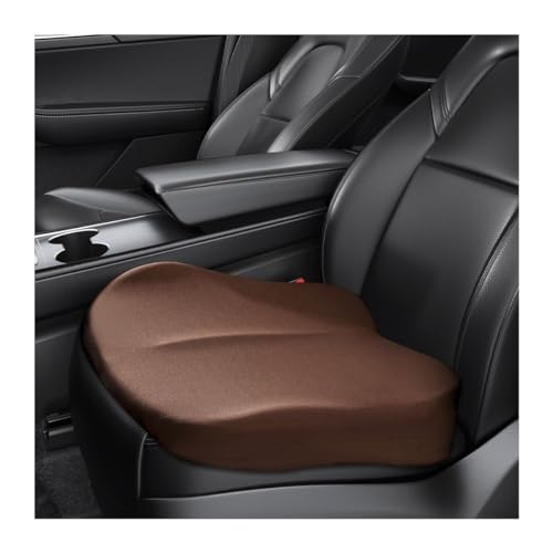 Car Seat Cushion, Comfort Memory Foam Car Cushion, Non-Slip Auto Booster Seat Cushion for Improve Driving Vision, Suitable for Vehicles Trucks SUVs Car Accessories (Coffee) - color: Coffee