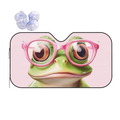 Funny Frog Car Sun Shade Windshield Sunshade Foldable Front Window Shield Cover for Truck SUV - color: Blue10