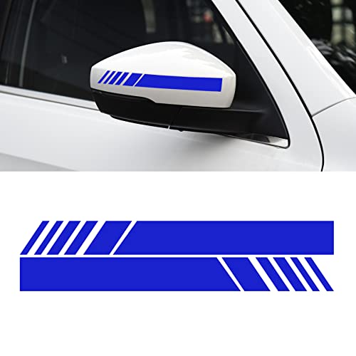 SINGARO Car Rear View Mirror Stickers Decor Car Body Sticker Vinyl 4pcs (Blue) - color: Blue