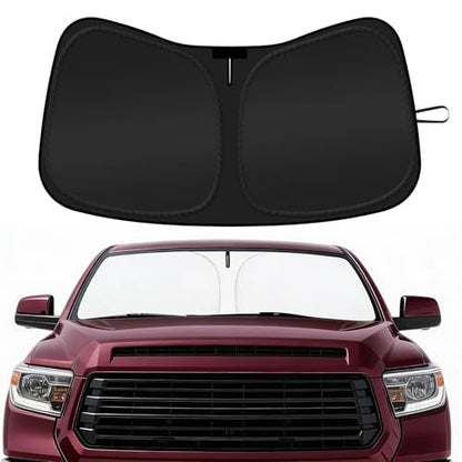 Car Windshield Sun Shade Compatible with 2007-2021 Toyota Tundra Accessories Foldable Front Window Sunshade Custom for Tundra Limited SR5 Platinum TRD Pro Pickup Windshield Cover Sun Visor - size: For 2007-2021 Toyota Tundra