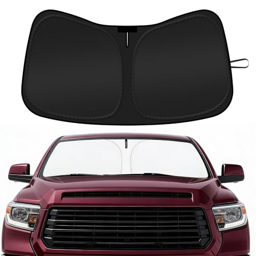 Car Windshield Sun Shade Compatible with 2007-2021 Toyota Tundra Accessories Foldable Front Window Sunshade Custom for Tundra Limited SR5 Platinum TRD Pro Pickup Windshield Cover Sun Visor - size: For 2007-2021 Toyota Tundra