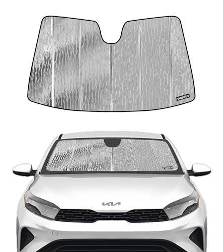 Pigenius Windshield Sunshade for Kia Forte 2019-2024 (Sedan/GT), Reversible Silver/Black - size: for Kia Forte 2019-2024