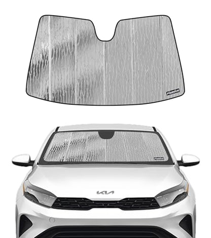 Pigenius Windshield Sunshade for Kia Forte 2019-2024 (Sedan/GT), Reversible Silver/Black - size: for Kia Forte 2019-2024