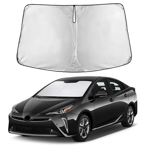 Autovir Windshield Sun Shade Fit for 2016-2020 2021 2022 Toyota Prius Hatchback Sun Shade, Front Window Sun Visor, UV Protection, Heat Blocker, Foldable Car Accessories - size: For Toyota Prius Hatchback 2016-2022