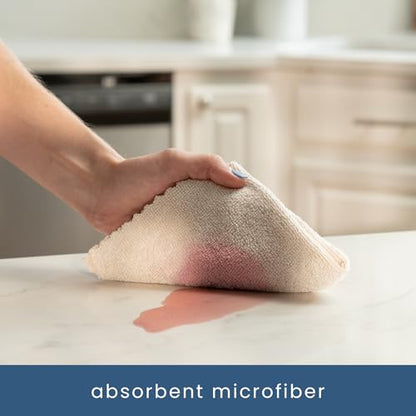 S&T INC. 50 Pack Microfiber Cleaning Cloth with Box, Bulk Towels for Home, Reusable Microfiber Towels for Cars, Cleaning Rags, Beige, 190gsm, 11.8 Inches x 11.8 Inches, 50 Count - color: Beige