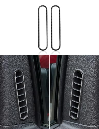 Car Door AC Outlet Air Vent Carbon Fiber Decal Sticker Interior Trim Cover for Ford F150 2009 2010 2011 2012 2013 2014 Accessories - color: Door Ac Outlet