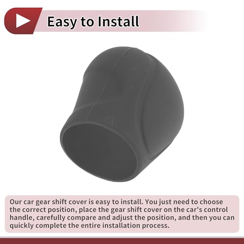 Gear Shift Knob Cover Universal for Car SUV Truck RV Insert Stick Shifting Handle Protector Silicone Grey - color: Gray