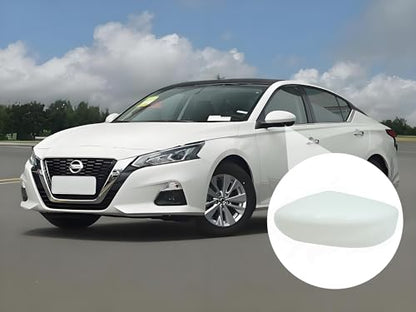 Left Driver Side Mirror Cover Cap Compatible with Nissan Altima 2013-2018 White - size: Left Driver Side