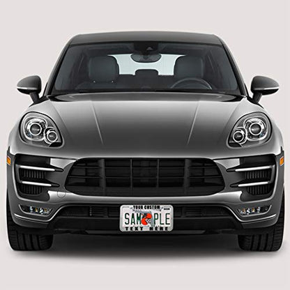 Speedy Pros Funny License Plate Frame Custom Personalized Text Zinc Cute Car Accessories License Plate Holder Black 2 Holes 1 Frame - color: Black 2 Holes