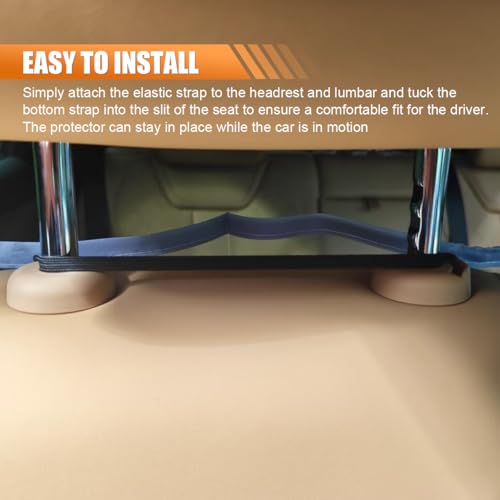2PCS Car Kick Mats Back Seat Protector for Kids, Universal Anti-Scratch Transparent Auto Seat Back Cover Against Mud, Waterproof Vehicle Backseat Protection Pad for Most SUVs Trucks (Grey) - color: Grey