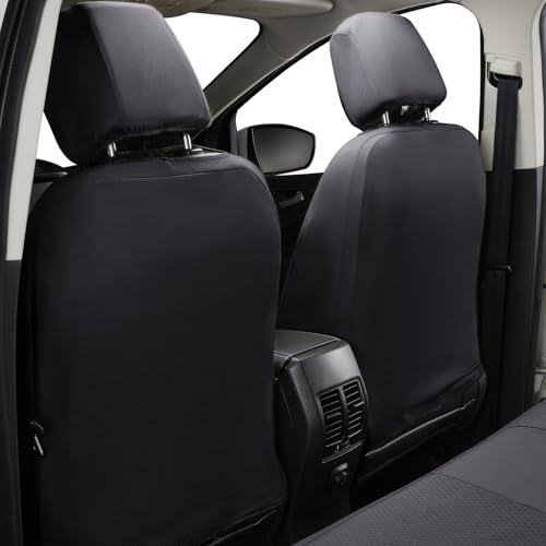 Flying Banner Car Seat Covers Front Seats Rear Bench Polyester car seat Protectors Easy installations Rear Bench Split Classic Man Lady Truck - color: Full set neoprene Solid Black
