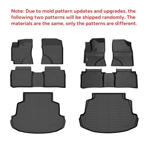 Binmotor-All Weather Floor Mats & Cargo Liner for RX 2016-2022 /RX350/RX450h (No RXL Models), Heavy Duty Car Floor Liners-Black for RX Accessories-Black - style: 4) Car Mats for Lexus RX (2016-2022)