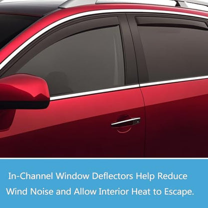 in-Channel Window Visors Rain Guards Compatible with Dodge RAM 1500 2019-2025 Crew Cab Wind Deflectors Vent Visor Sun Shades Window Shields - size: For Ram 1500 Crew Cab 2019+