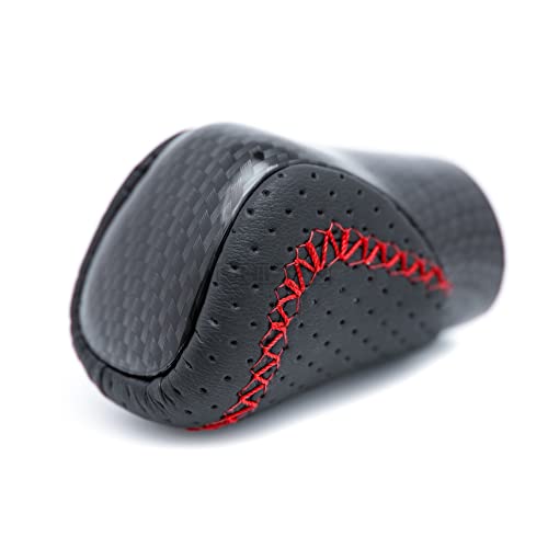 Gear Shift Knob Shifter for Lexus ES GS GX is NX RC RX 200t 300 350 3450h 450hL 350L (Red Stitch/Carbon Fiber Pattern) - color: Red Stitch / Carbon Fiber Pattern