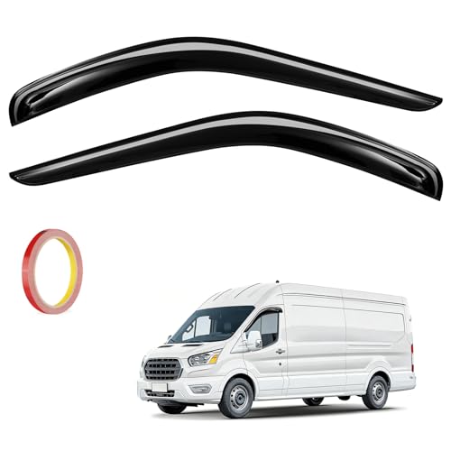 2Pcs Window Vent Visors, Outside-Mount Window Deflectors, Rain Guards for Ford Transit 2014-2025 - size: 2014-2025 Ford Transit