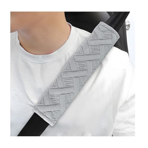 Yourkar 4 PCS Car Seat Belt Pad Cover, Comfort Soft Seatbelt Strap Cover to Protect You Neck & Shoulder, Safety Belt Harness Pad for A More Comfortable Driving, Car Accessories (Gray) - color: Gray