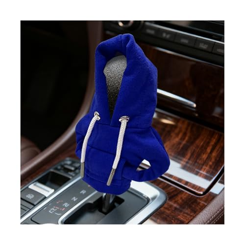 Car Gear Shift Hoodie, Mini Funny Fashionable Hooded Clothing Vehicle Gear Shift Knob Cover Stick Protector, Cute Automotive Shifter Decoration, Universal for SUV Sedan Truck (Blue) - color: Blue