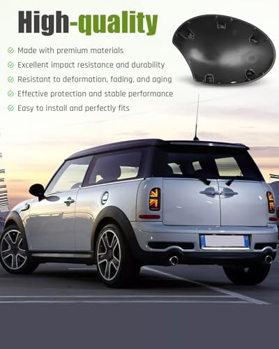 Left Right Side Mirror Caps Rearview Mirror Cover Cap Glossy Black Pair Fit for Mini R55 R56 R57 R58 R59 R60 R61 2007-2016 Manual Folding Mirrors Only Replace 51162754913, 51162754914 - size: Glossy Black