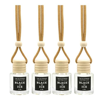 4 Pack Air fresheners | Long lasting car air fresheners, Hand-made in USA | Small room diffuser | Small Business Woman Owned. (8 ml Black Ice (Type) set of 4) - style: 8 ml Black Ice (Type) set of 4