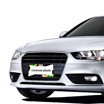 Jamaica License Plate Frame 2 Pack License Plate Holder Universal Aluminum License Plate Cover Car Accessories for Men Women - color: Jamaica