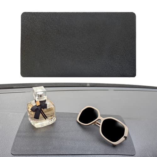 Car Dashboard Anti-Slip Rubber Pad, Multifunctional 10.6 x 5.9 Universal Non-Slip Car Magic Dashboard Gel Latex Pad for Cell Phones, Sunglasses, Keys, Coin and More Use (Black/Car Texture)