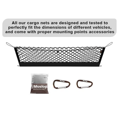 Muslogy Trunk Cargo Net Compatible with 2017-2022 Honda CR-V Accessories, SUV Sedan Cargo Organizer Storage Net with Heavy Duty Carabiners - style: 2017-2022 CR-V
