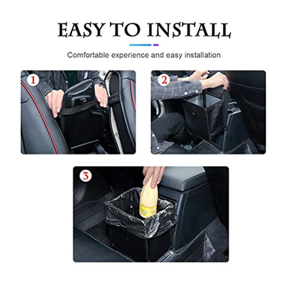 Foldable Trash Can, Hanging Waterproof Leakproof Storage Bag with Large Capacity, Car Interior Accessories (Large) - size: Large