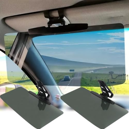2 Pack Universal Car Sunshield Panel with Anti-Glare Polarized Lenses & UV Blocking - Windshield Glare Eliminator for Safe Driving - color: 2pcs