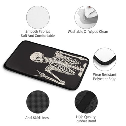 Rock Skull Auto Center Console Cover Universal Car Armrest Pad Waterproof Women Men Automotive Interior Accessories for Most Vehicle SUV - color: Rock Skull