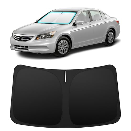 INSAUTO Custom Fit Windshield Sun Shade Accessories for Honda Accord 2008-2012, Foldable Front Window Sunshade, UV & Heat Reflector, Keeps Interior Cool, Includes Storage Bag - size: for 2008-2012 Honda Accord
