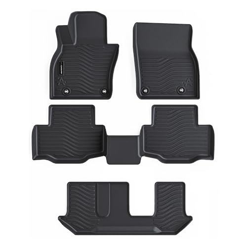 All Weather Floor Mats Fits for Mazda CX-90 2026 2025 2024 8 seat 3 Rows TPE Rubber Liners Accessoires for Mazda CX90 All Season Guard Odorless Anti-Slip Mats - size: cx90 8p|2024-2026|floor mats