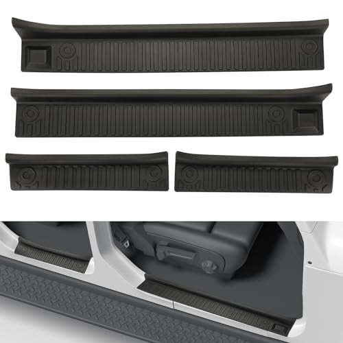 JOYTUTUS Gladiator Door Sill Guards Compatible with Gladiator JT 2020-2026, Door Sill Protectors Entry Guards 4 Door Protector Accessories Black Entry Scuff Plate Cover (4pcs Set) - size: Gladiator JT