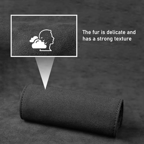 2 PCS Car Inside Door Handle Protector, 5.7" x 4.72" Breathable Suede Anti-Scratch Closure Protective Case, Universal Vehicle Interior Accessories, for Cars, Trucks and Vans (Black)